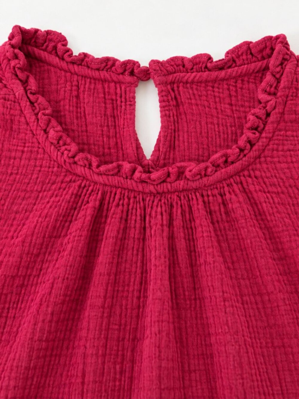XiRENA Mia Dress Tagged XS Oversized Berry Cotton Gauze Ruffle Tiered Oversized - Picture 8 of 9